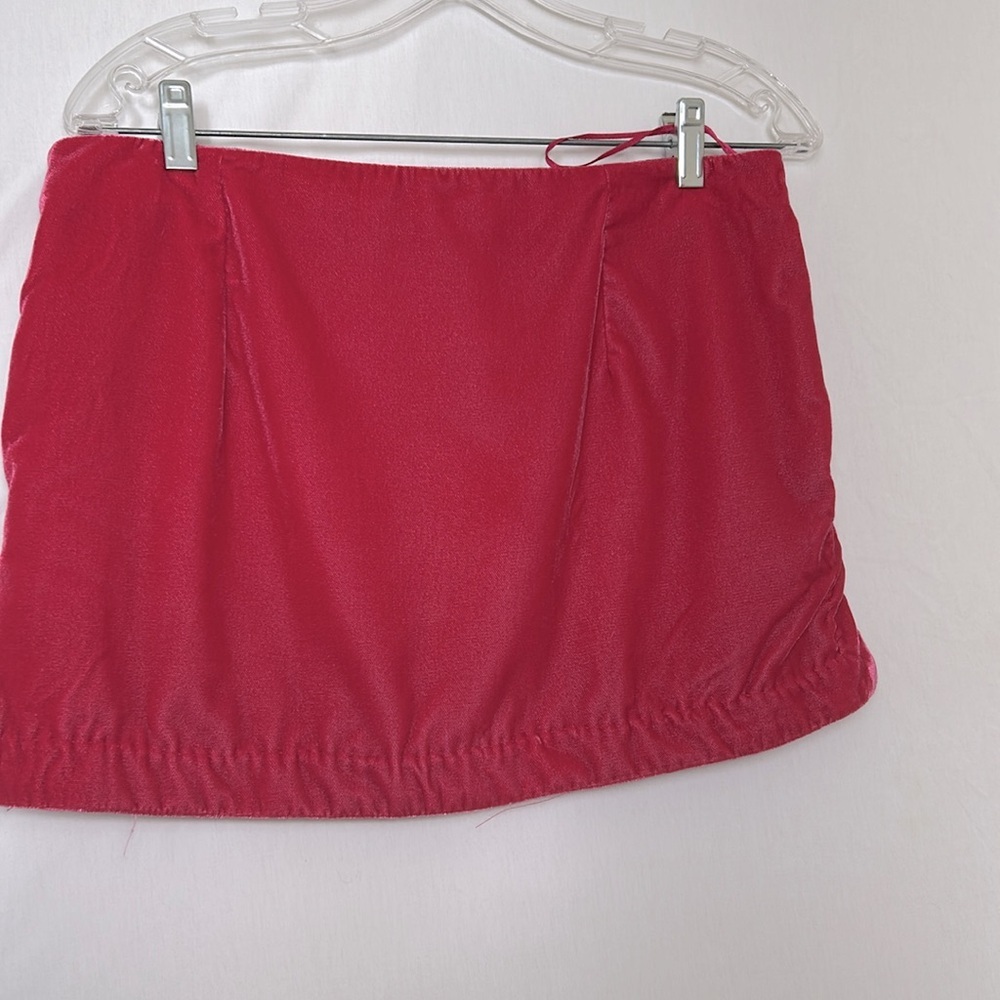 Free People Pink Annalise Mini Skirt Size 6 Pink new without tags Velvet - Picture 4 of 9